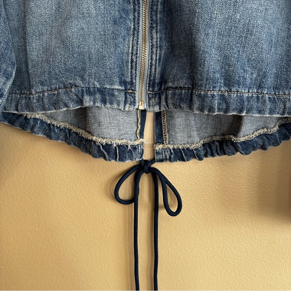 Hudson Jeans Cropped Denim Military Jacket - Picture 8 of 15